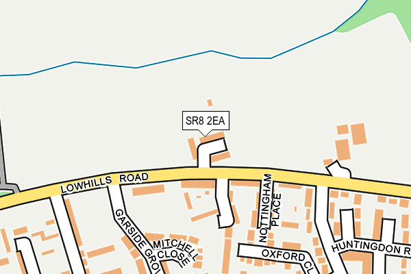 SR8 2EA map - OS OpenMap – Local (Ordnance Survey)