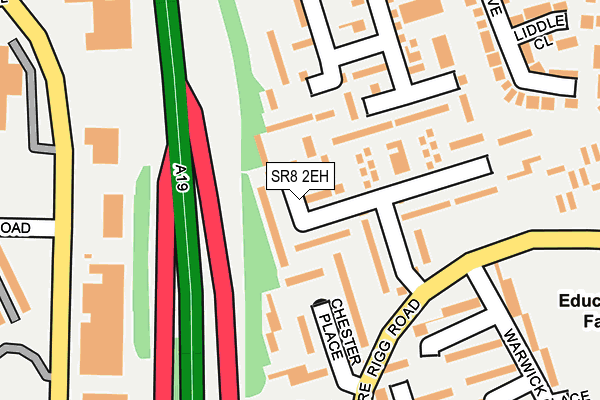 SR8 2EH map - OS OpenMap – Local (Ordnance Survey)