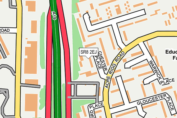 SR8 2EJ map - OS OpenMap – Local (Ordnance Survey)