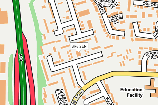 SR8 2EN map - OS OpenMap – Local (Ordnance Survey)