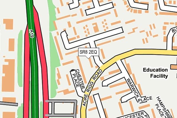 SR8 2EQ map - OS OpenMap – Local (Ordnance Survey)