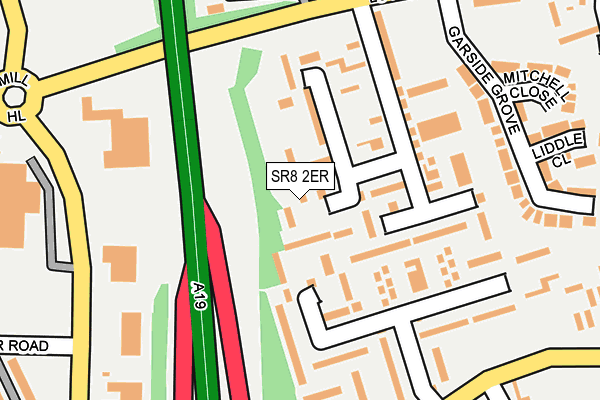SR8 2ER map - OS OpenMap – Local (Ordnance Survey)