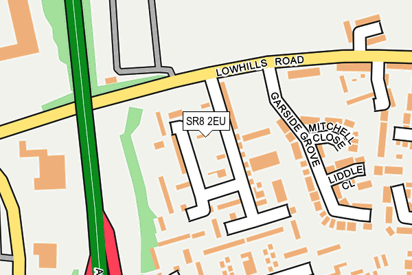 SR8 2EU map - OS OpenMap – Local (Ordnance Survey)