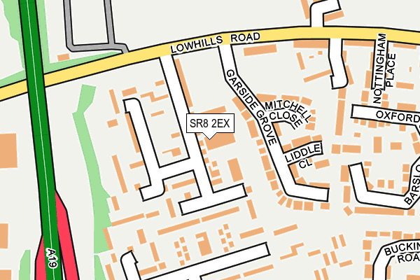 SR8 2EX map - OS OpenMap – Local (Ordnance Survey)