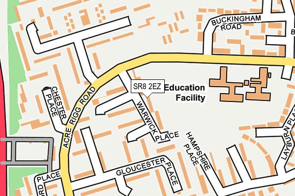 SR8 2EZ map - OS OpenMap – Local (Ordnance Survey)