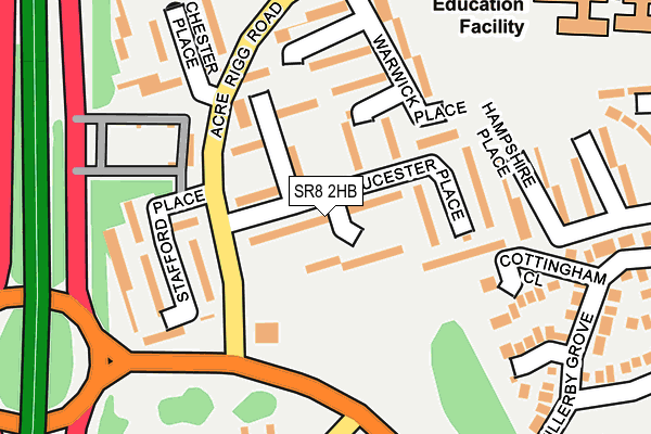 SR8 2HB map - OS OpenMap – Local (Ordnance Survey)