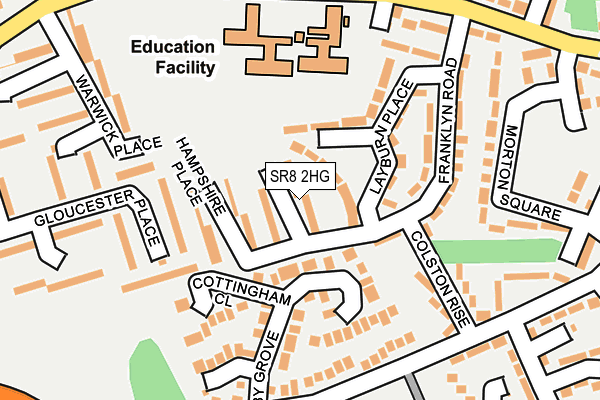SR8 2HG map - OS OpenMap – Local (Ordnance Survey)