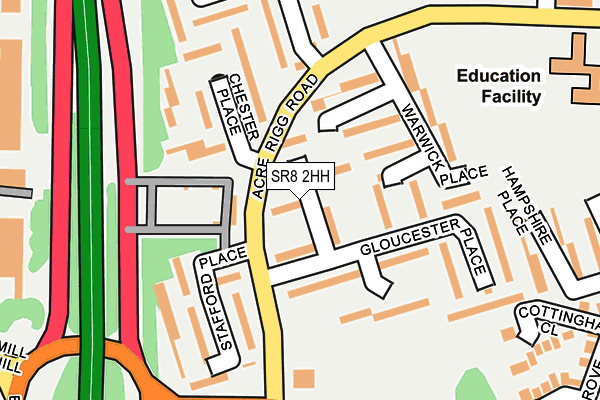 SR8 2HH map - OS OpenMap – Local (Ordnance Survey)