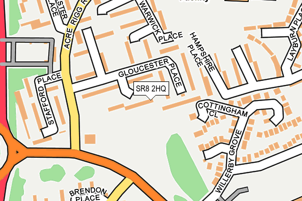 SR8 2HQ map - OS OpenMap – Local (Ordnance Survey)