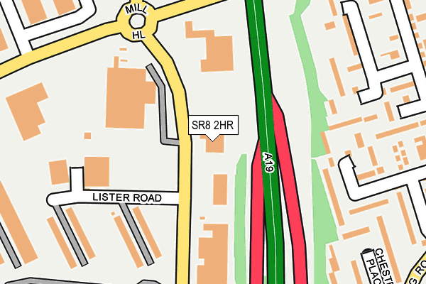 SR8 2HR map - OS OpenMap – Local (Ordnance Survey)