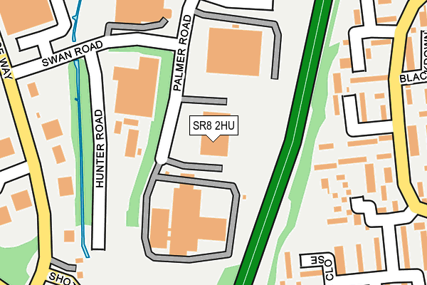 SR8 2HU map - OS OpenMap – Local (Ordnance Survey)