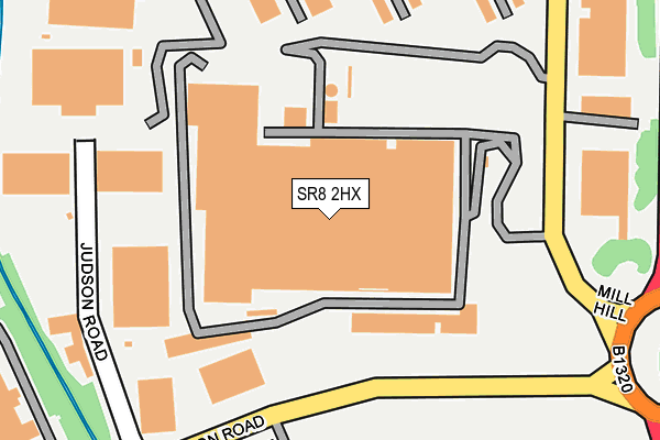 SR8 2HX map - OS OpenMap – Local (Ordnance Survey)