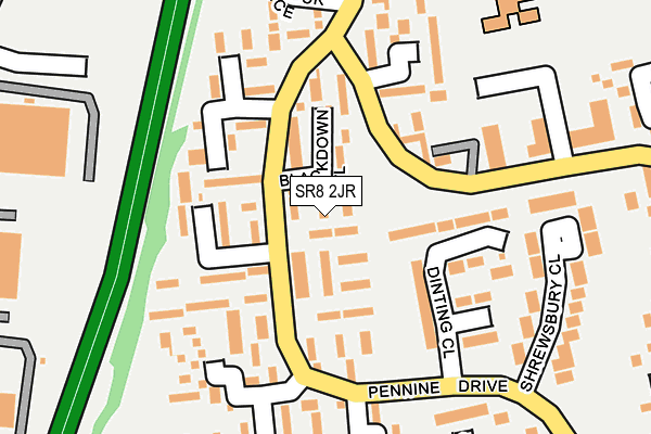 SR8 2JR map - OS OpenMap – Local (Ordnance Survey)