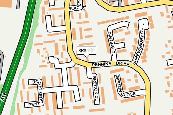 SR8 2JT map - OS OpenMap – Local (Ordnance Survey)