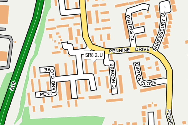SR8 2JU map - OS OpenMap – Local (Ordnance Survey)