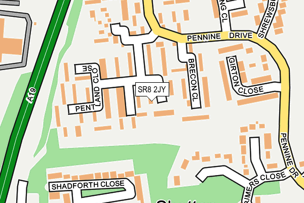 SR8 2JY map - OS OpenMap – Local (Ordnance Survey)