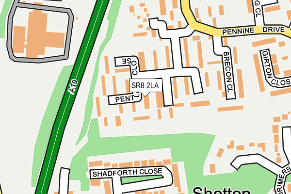 SR8 2LA map - OS OpenMap – Local (Ordnance Survey)
