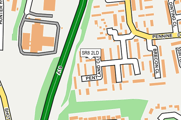 SR8 2LD map - OS OpenMap – Local (Ordnance Survey)