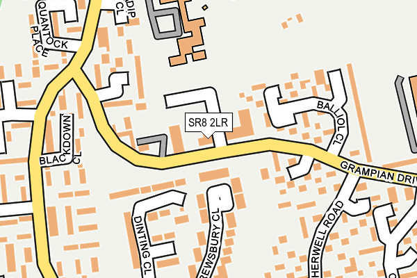 SR8 2LR map - OS OpenMap – Local (Ordnance Survey)