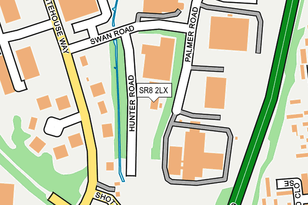 SR8 2LX map - OS OpenMap – Local (Ordnance Survey)