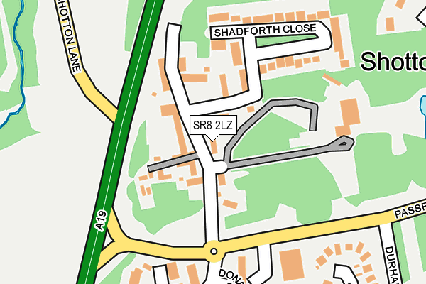 SR8 2LZ map - OS OpenMap – Local (Ordnance Survey)