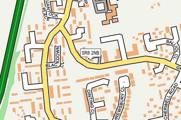 SR8 2NB map - OS OpenMap – Local (Ordnance Survey)