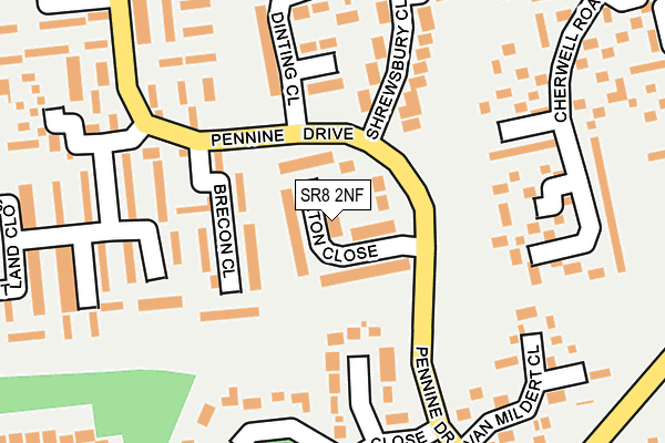 SR8 2NF map - OS OpenMap – Local (Ordnance Survey)