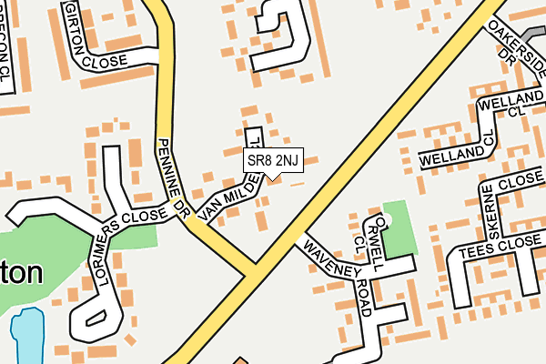 SR8 2NJ map - OS OpenMap – Local (Ordnance Survey)