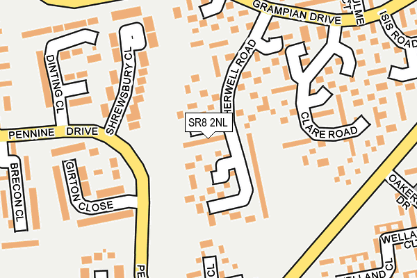 SR8 2NL map - OS OpenMap – Local (Ordnance Survey)