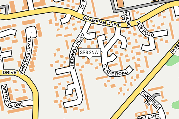 SR8 2NW map - OS OpenMap – Local (Ordnance Survey)