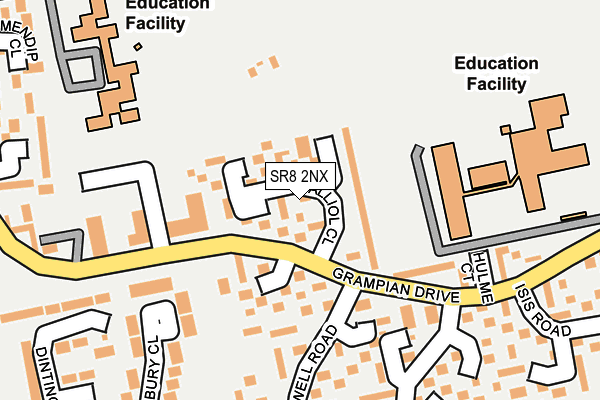 SR8 2NX map - OS OpenMap – Local (Ordnance Survey)