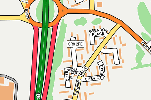 SR8 2PE map - OS OpenMap – Local (Ordnance Survey)