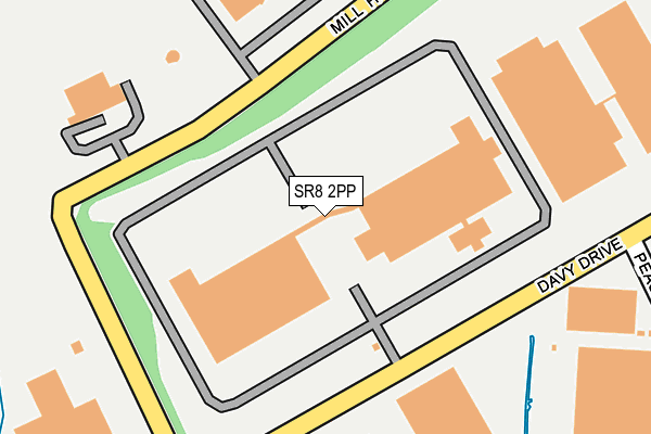 SR8 2PP map - OS OpenMap – Local (Ordnance Survey)