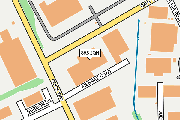 SR8 2QH map - OS OpenMap – Local (Ordnance Survey)