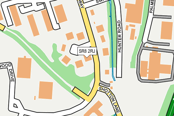 SR8 2RJ map - OS OpenMap – Local (Ordnance Survey)