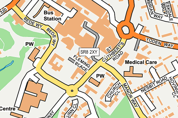 SR8 2XY map - OS OpenMap – Local (Ordnance Survey)