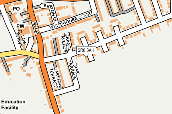 SR8 3AH map - OS OpenMap – Local (Ordnance Survey)