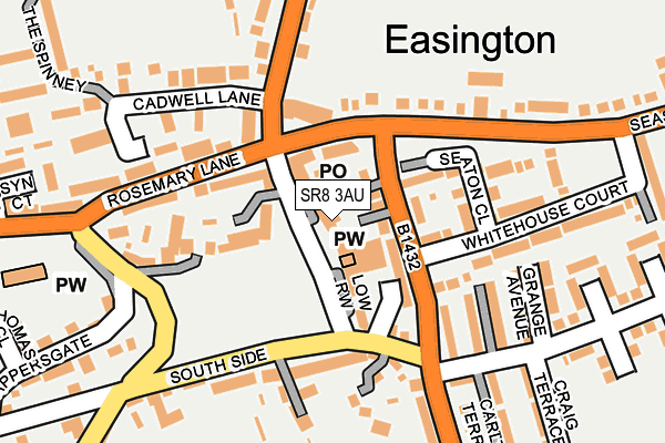 Map of EASINGTON VILLAGE NEWS LIMITED at local scale