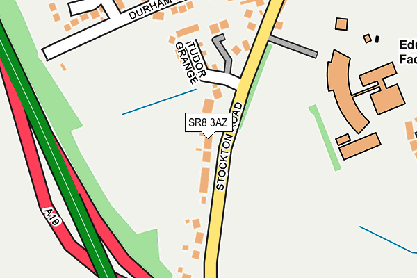 SR8 3AZ map - OS OpenMap – Local (Ordnance Survey)