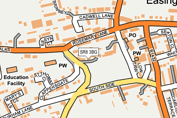 SR8 3BG map - OS OpenMap – Local (Ordnance Survey)