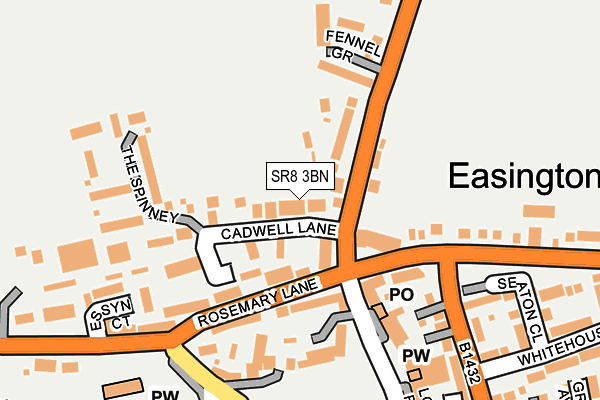 SR8 3BN map - OS OpenMap – Local (Ordnance Survey)