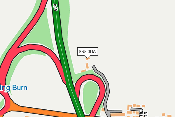 SR8 3DA map - OS OpenMap – Local (Ordnance Survey)