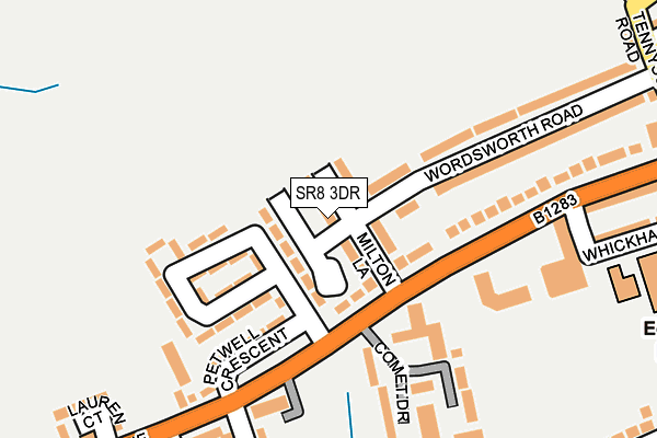 SR8 3DR map - OS OpenMap – Local (Ordnance Survey)