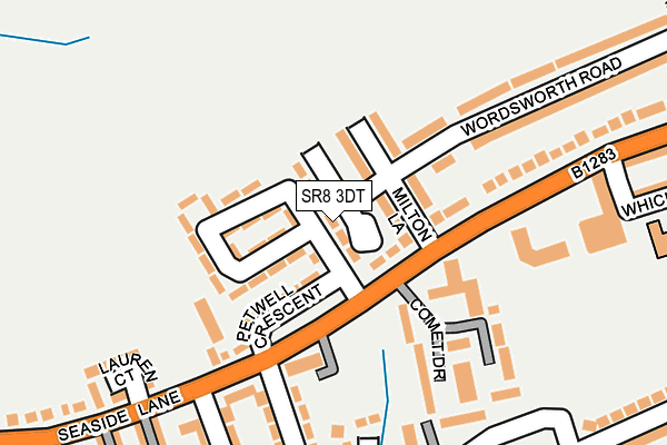 SR8 3DT map - OS OpenMap – Local (Ordnance Survey)