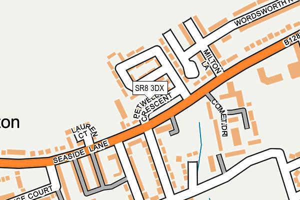 SR8 3DX map - OS OpenMap – Local (Ordnance Survey)