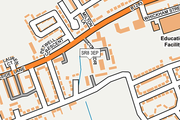 SR8 3EP map - OS OpenMap – Local (Ordnance Survey)