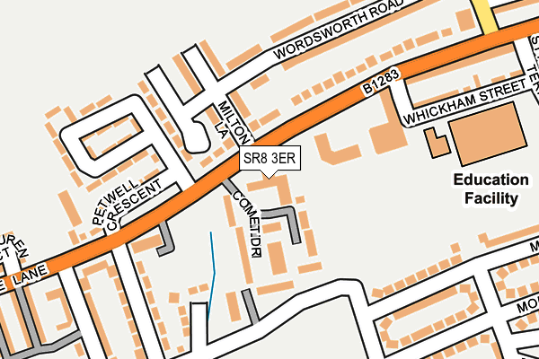 SR8 3ER map - OS OpenMap – Local (Ordnance Survey)