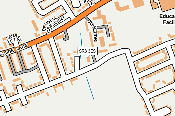 SR8 3ES map - OS OpenMap – Local (Ordnance Survey)