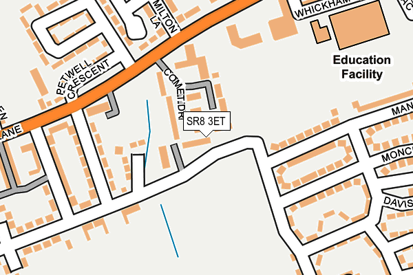 SR8 3ET map - OS OpenMap – Local (Ordnance Survey)