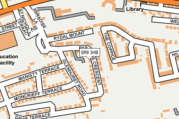 SR8 3HB map - OS OpenMap – Local (Ordnance Survey)